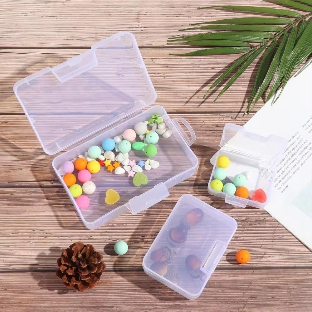 Flip Cover Plastic Jewelry Case Mini Beads Storage Container Sewing Storage Box  Craft Supplies