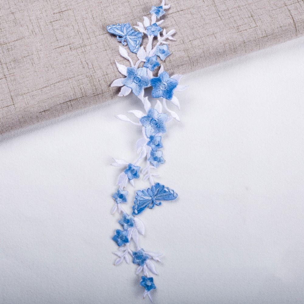 Cheongsam With Adhesive Butterfly Sewing Repair Applique Patch Fabric Sticker Clothing Embroidery