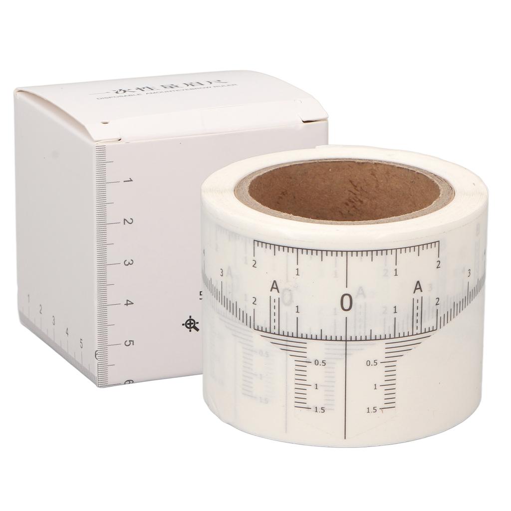 1 Roll Eyebrow Ruler Stencil Sticker Transparency Clear Disposable Plastic Eyebrow Ruler Sticker