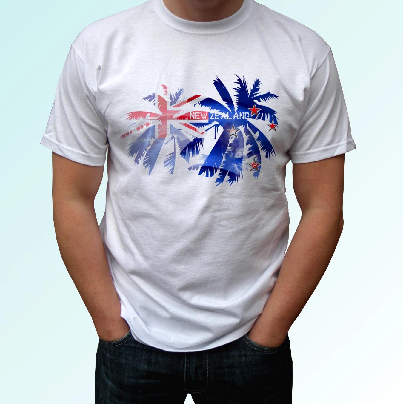 

New Zealand palm flag - white kids boys T-Shirt holiday top design s s kids baby 100