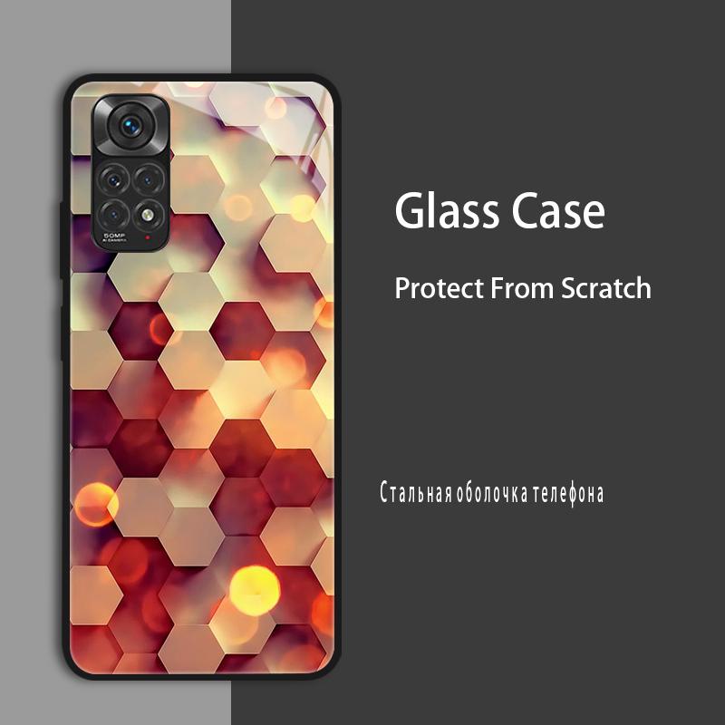 For Redmi Note 11 Case Cover Tempered Glass Case Hard Coque Bumper For Xiaomi Redmi Note11 Note 11 Pro 5G 4G 11s Protect Case