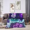 Geometry Dash Gaming Spiel Plüschdecken Super Weiche Decke Kinder Street Trend Sofa Sessel Sofa Bett Flanell Tagesdecke Überzug