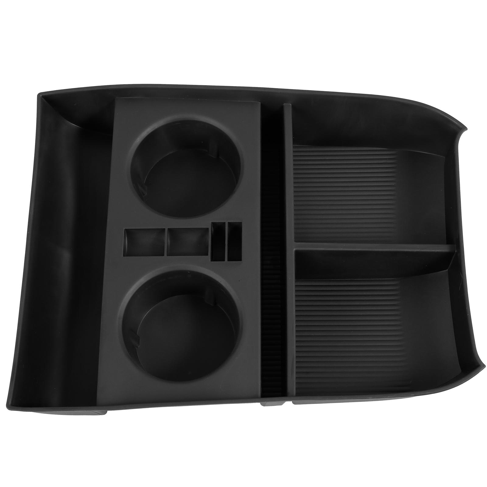 

Автомобильный органайзер для нижней консоли, нескользящий лоток для нижней центральной консоли, органайзер под центральной консолью с 2 подстаканниками для Palisade чёрный