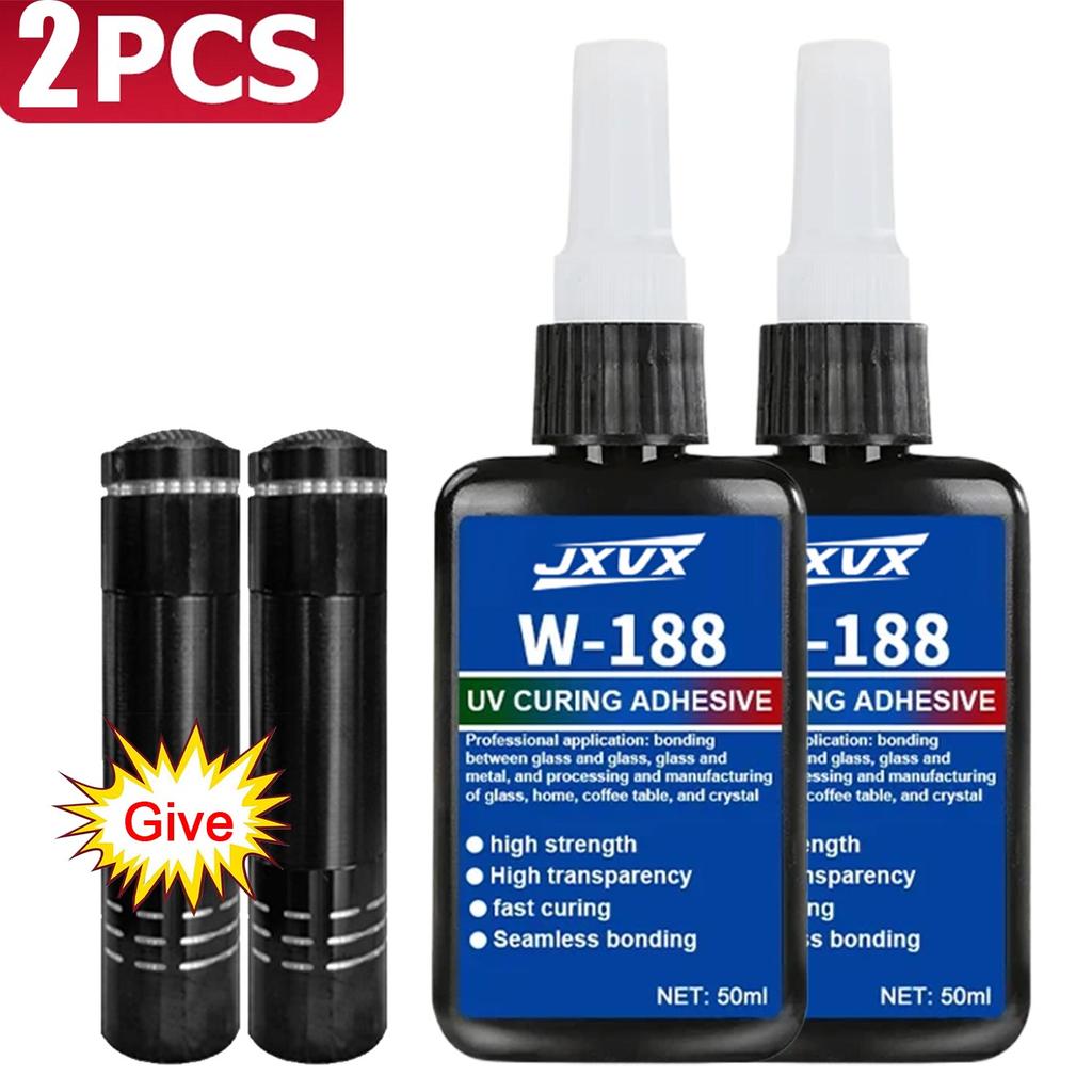 High-Strength UV Epoxy Adhesive UV-Curable Glue DIY Model Making (For Use with UV Curing Lamps)