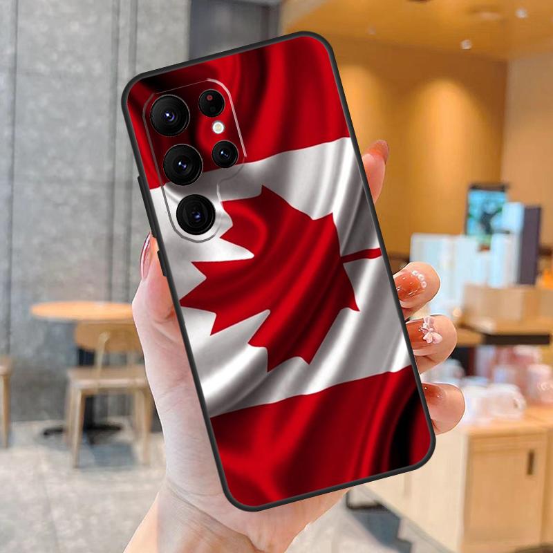 Canada Canadian Flag Phone Case For Samsung Galaxy S25 S24 S23 S22 S20 S21 Ultra S9 S10 Plus S25 FE Back Cover