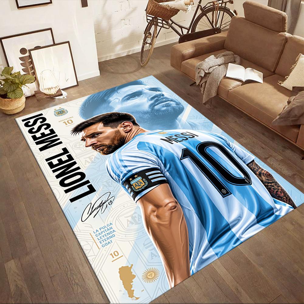 Messi 531 Area Rug Suitable for Dormitory Living Rooms Bedrooms Game Room Antislip Carpet Decorate Offices