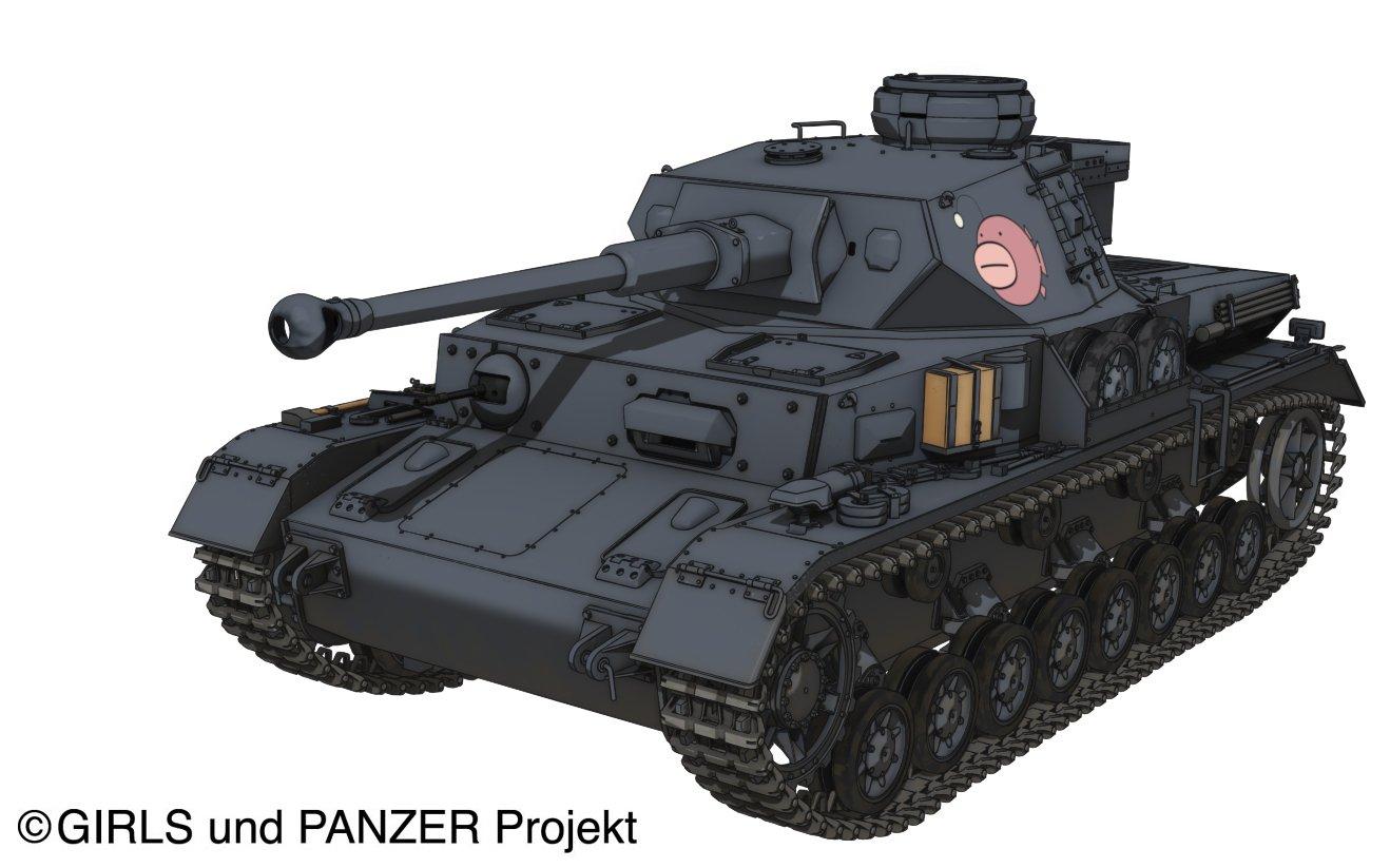 

PLATZ Girls Panzer Series IV Tank Kai Type Anglerfish Team Scale Plastic Model & D-Type (F2 Specification) Ver. 1/35