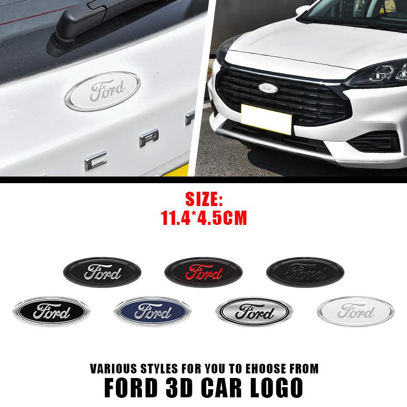 Car Hood Front Bonnet Grill Rear Trunk Emblem Logo Badge Stickers Decal For Ford Fiesta Focus Mondeo Ranger Shelby S-Max Tourneo