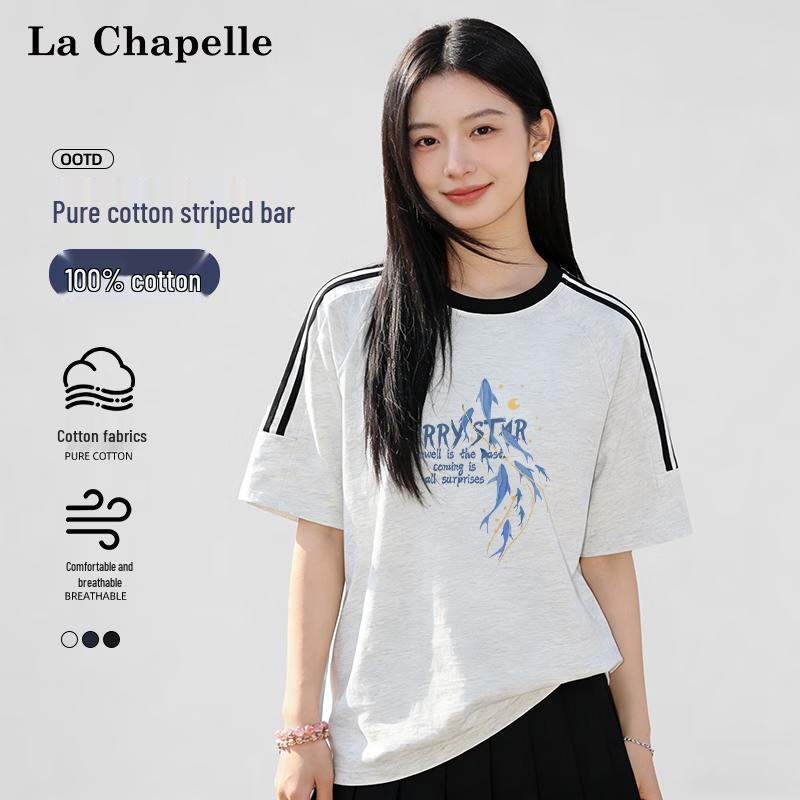 

La Chapelle Women s Cotton Striped T-shirt L
