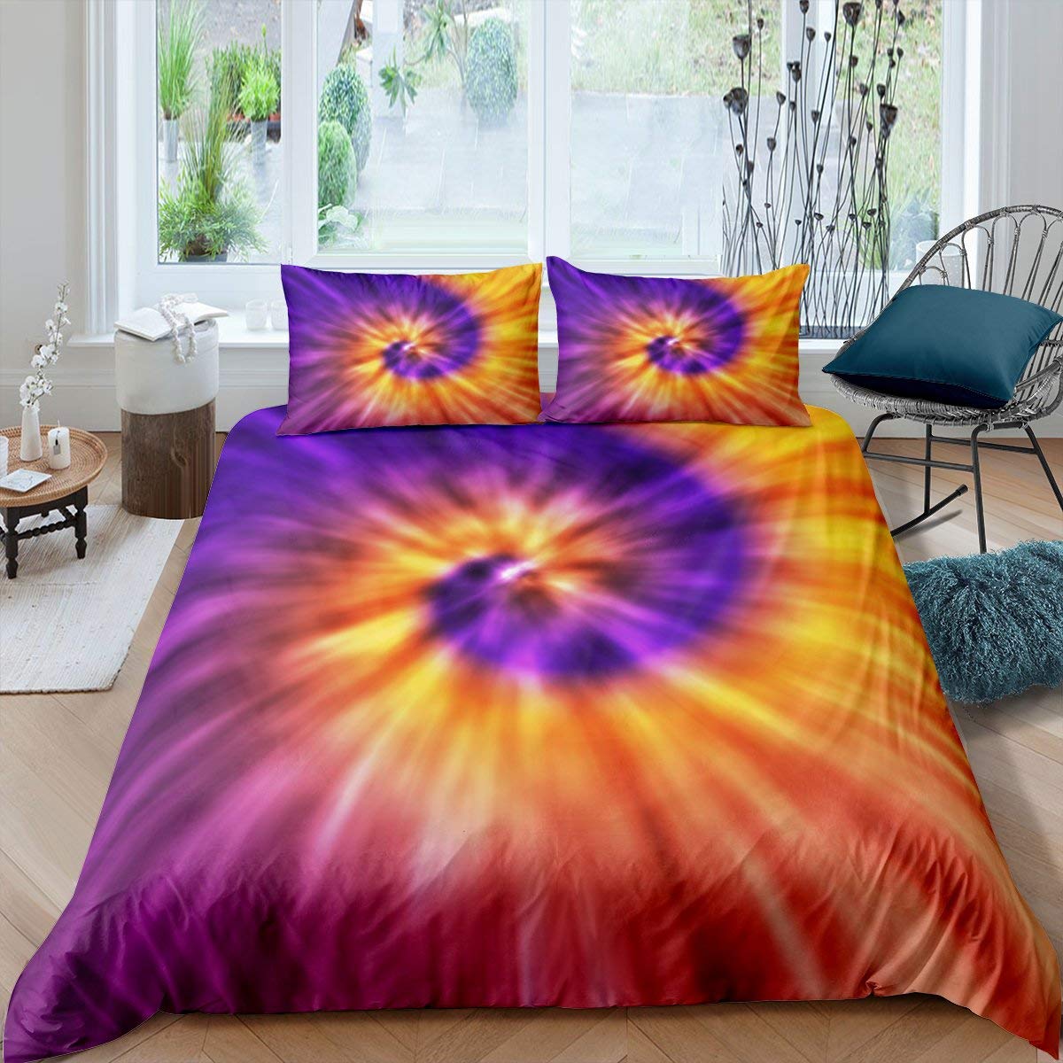 

Психоделический вихревой пододеяльник для детей и взрослых, фрактальное искусство, одеяло, покрывало для девочек, абстрактное искусство, круг, цветочный комплект постельного белья EU single(135x200cm)