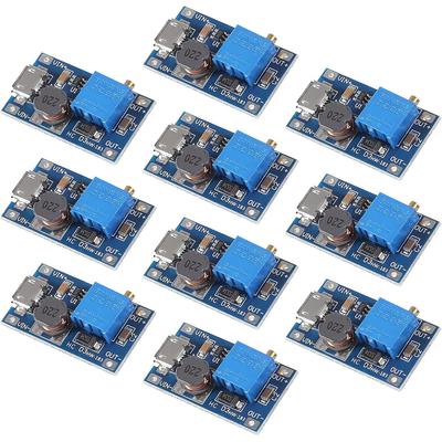 10 stücke MT3608 Einstellbare Step Up Modul Spannung Regler Micro USB Typ-c Stecker 2V-24V zu 5V-28V 2A Step-Up DC-DC Boost Converter