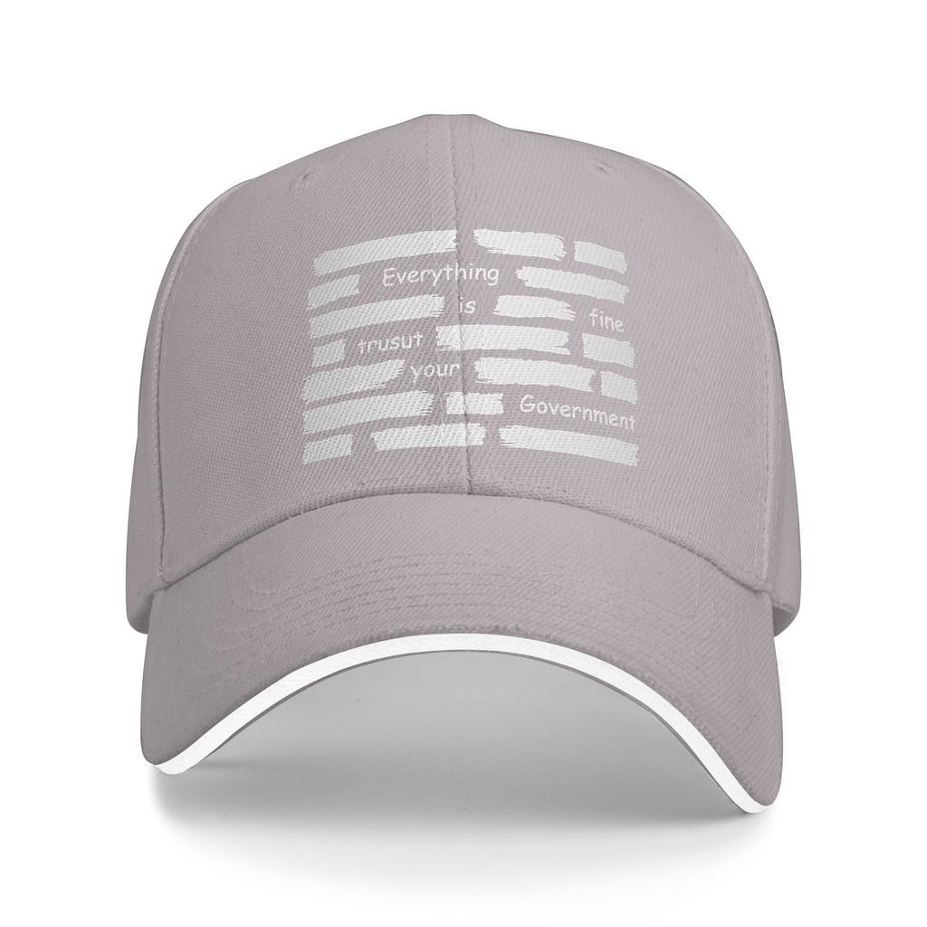 Everything Is Fine Trust Your Government Sandwich Hats Unisex ,Hip-Hop,Baseball Cap Sayings Hats Adjustable Racing Cap Summer