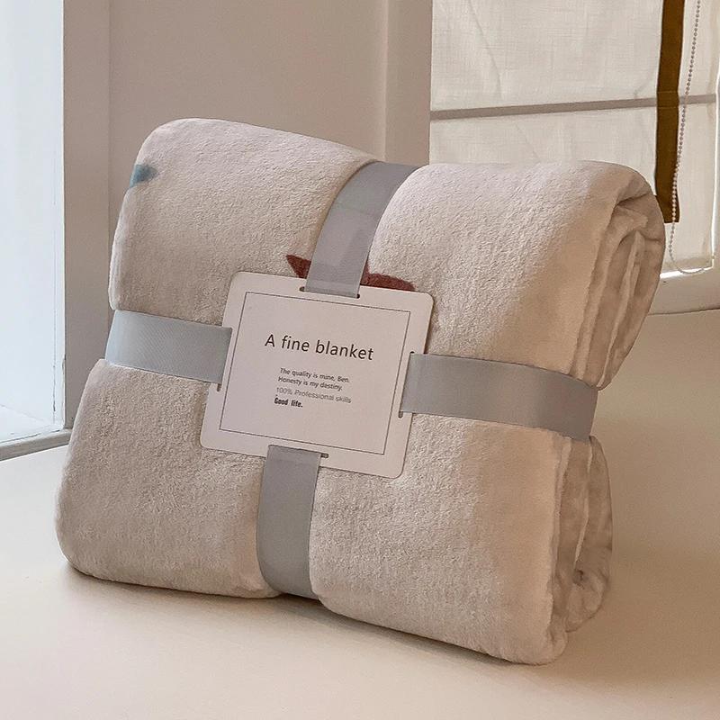 Flannel Fleece Blanket for Beds Reactive Printed Thicken Warm Blankets for Winter Single/Queen/King Size Plaids for Sofa Blanket