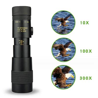 Monocular Telescope High Power 10-300x40mm HD Zoom Upgrade Portable with Tripod Phone Holder for Bird Watching Hunting Camping