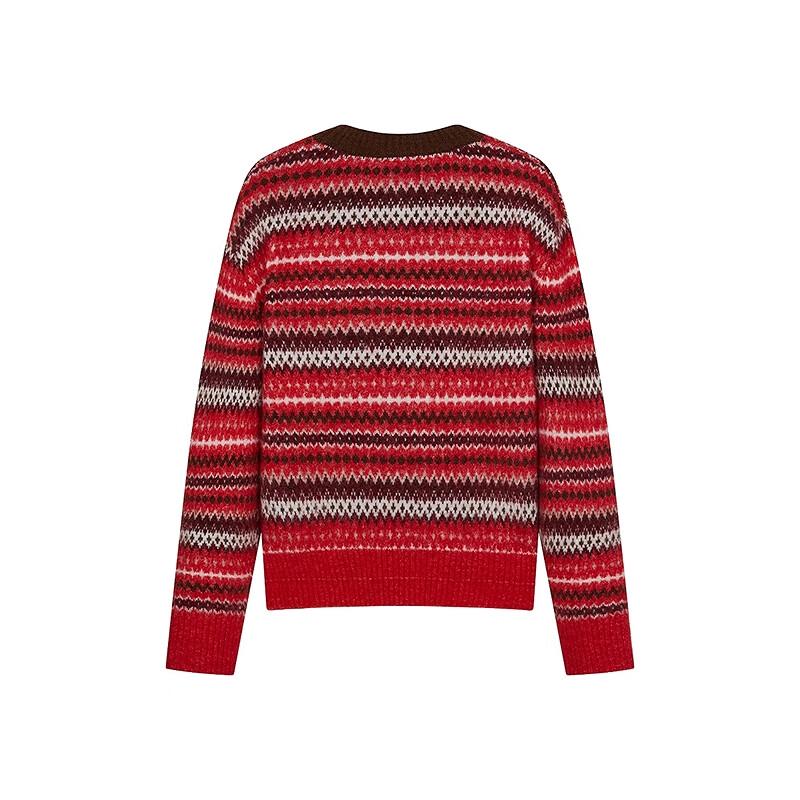 Teenie Weenie Women's Striped V-Neck Sweater