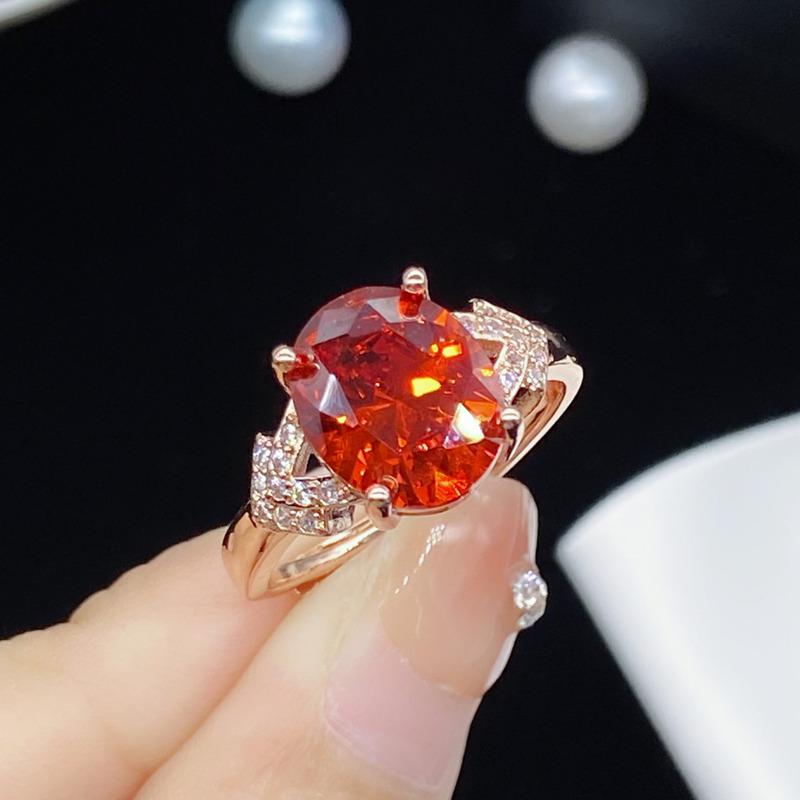 BELLA BOX Fenda Zircon Network Red Live New Product Simple Temperament Group Set With 18K Rose Gold Open Ring For Women