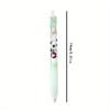 12pcs Cartoon Panda Box Press Pen Cute Metal Pen Clip Press Neutral Pen Black Signature Pen ST0.5mm Black Back To School Season