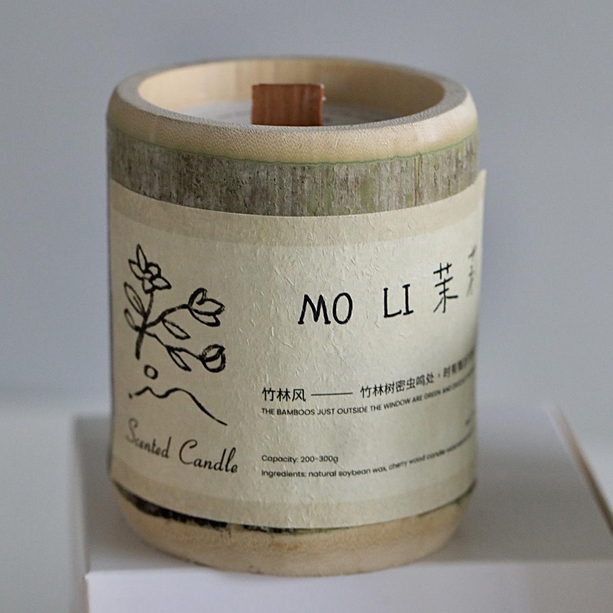 

Bamboo Tube Aromatherapy Candles Bamboo Creative Birthday Gift Souvenir Indoor Long-lasting Soy Wax Handmade Fragrance Candles 220g