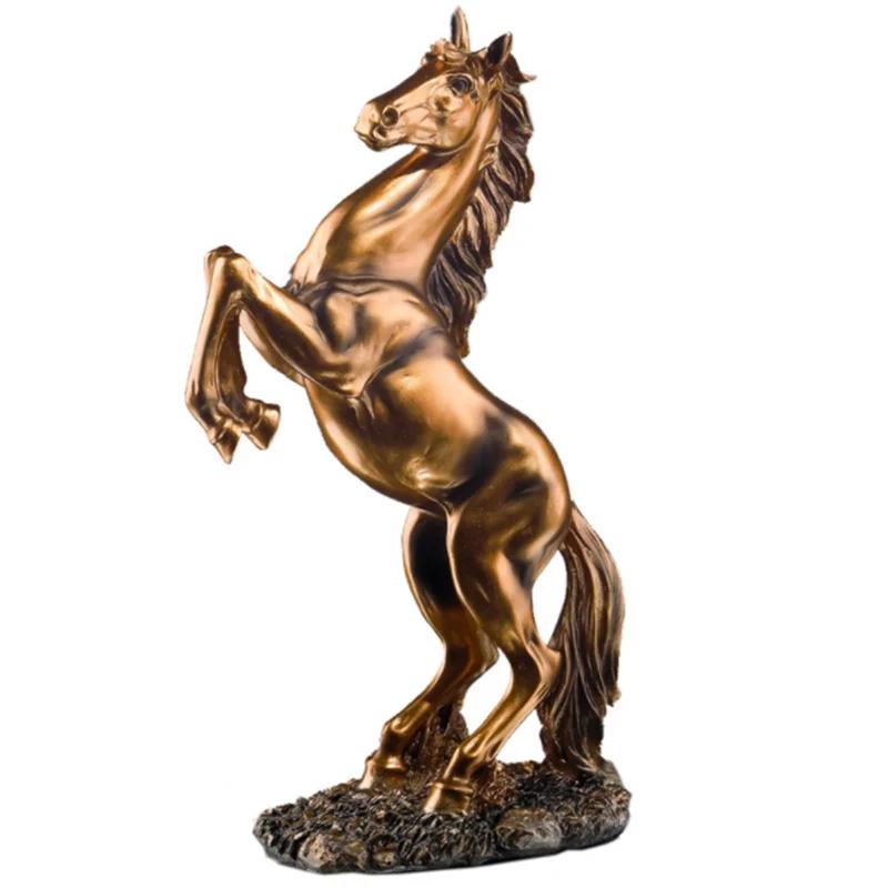 Home Decor Resin Horse Statue Living Room Crafts Decorative Ornaments Creative Home Horse To Successful Opening Lucky Gifts