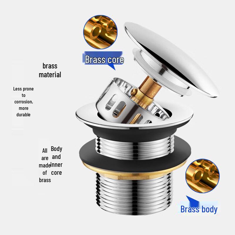 TLXT B3 Legierung Badewannen-Pop-up-Abfluss-Set