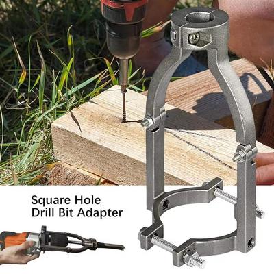 Support fixe pour perceuse à trou carré, installation et démontage faciles pour adaptateur de foret à bois C6F2