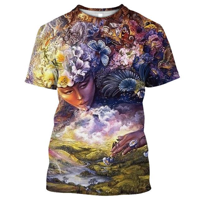 New Men's T-shirt 3D Print Body Art Men's Clothing Tees O Neck Oversized Casual Short Sleeve Shirt Cool Hip Hop Streetwear