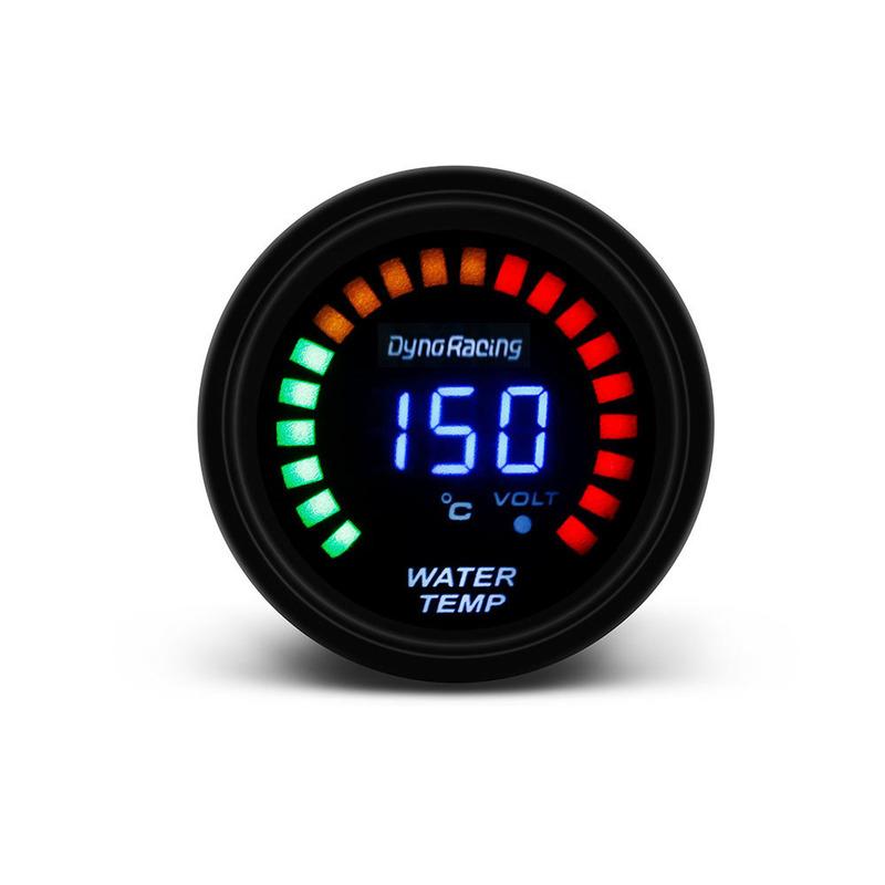 Dynoracing 2" 52MM Digital 20 LED Boost bar psi Vacuum Water temp Oil temp Oil press Voltmeter Air/fuel ratio EGT temp RPM Gauge