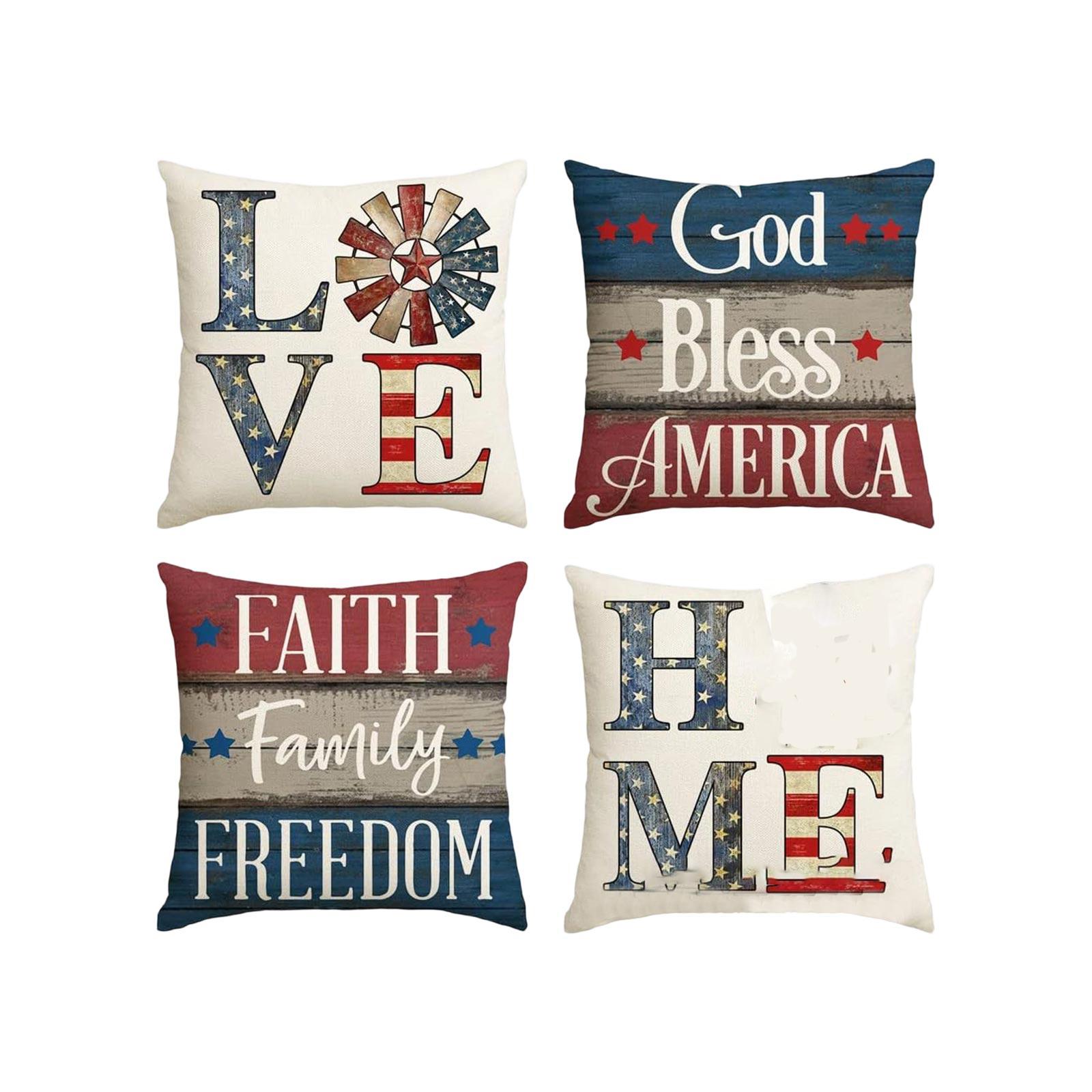 

0th Anniversary Patriotic Pillow Covers One Size