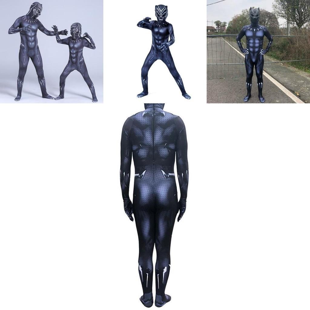 Salopetă Cosplay Supererou Pantera Neagră de Calitate Premium Pentru Adulți și Copii