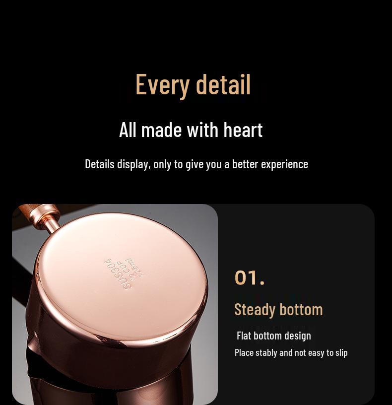 304 Stainless Steel Sauce Cup with Wooden Handle, Custom Logo, Multiple Specifications - Ideal for Steakhouses & Restaurants.