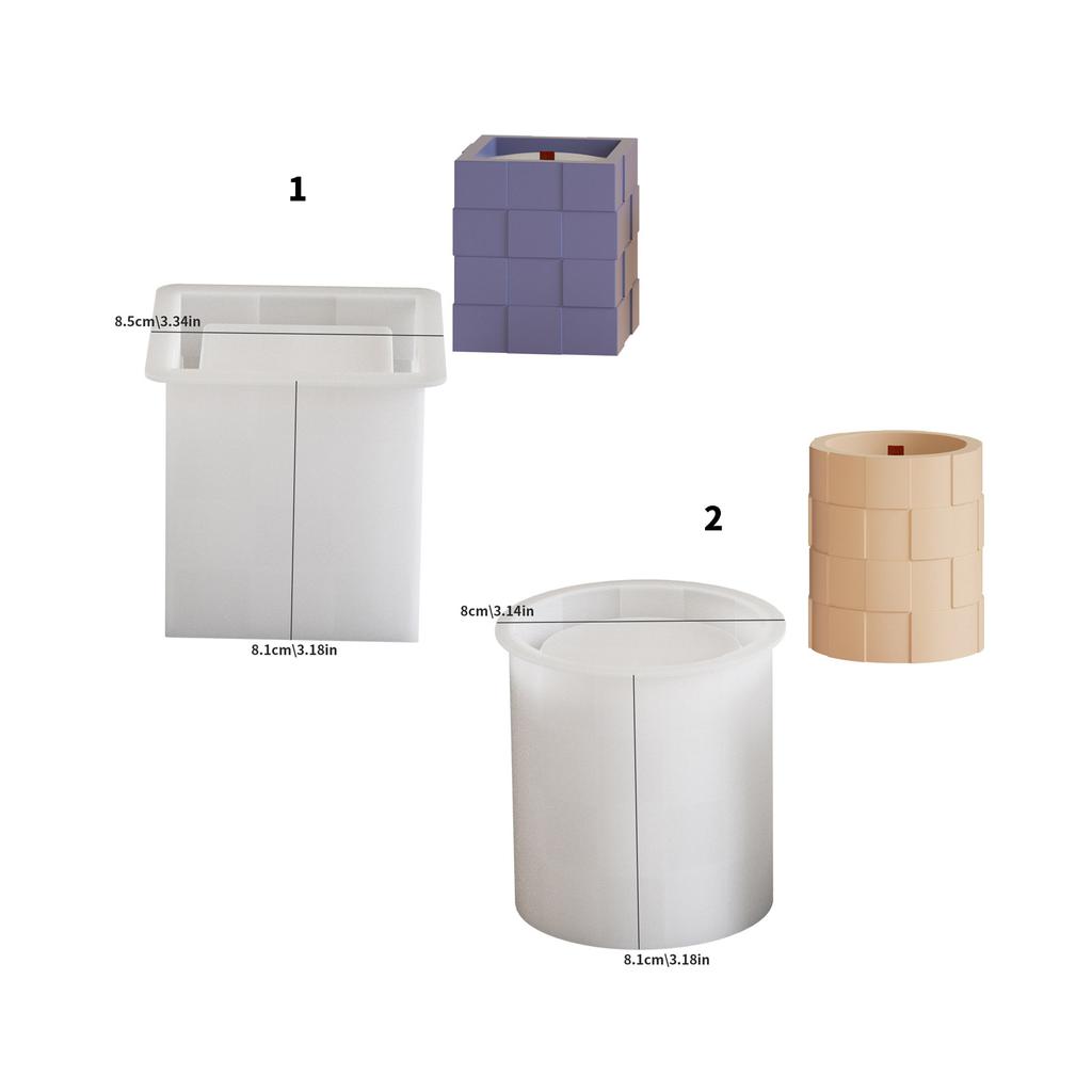 Silikonharpiksformer Håndverksformer Pennholderform Saftplanteplanterformer Lyskoppformer for Håndverk Ornament