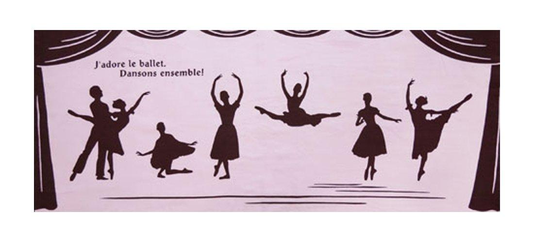 

Tenugui Made in Ballerina pattern Niwa-zome (hand towel) - Chū-sen dyeing, 100% cotton, Japan, рожевий