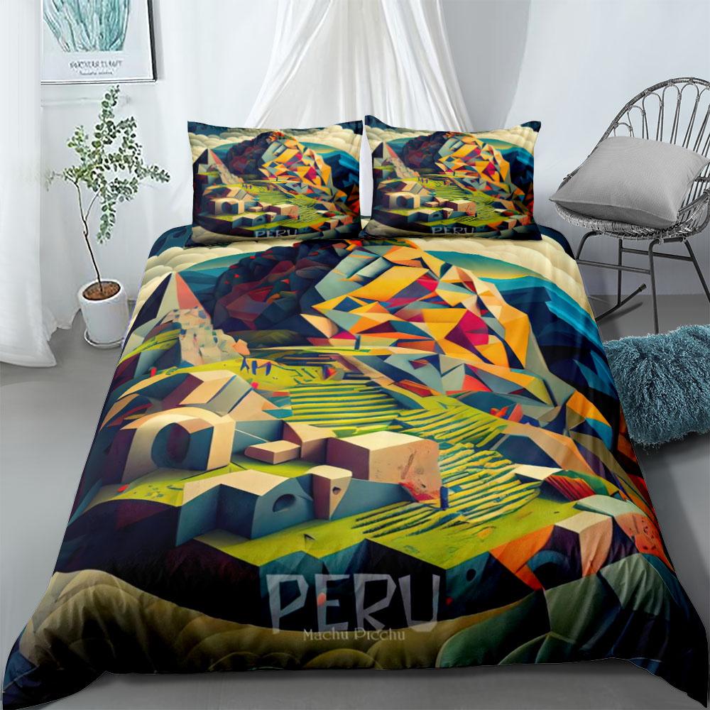 

Question Block Duvet Cover Set King Queen Double Full Twin Single Size Bed Linen Set EU single(135x200cm)