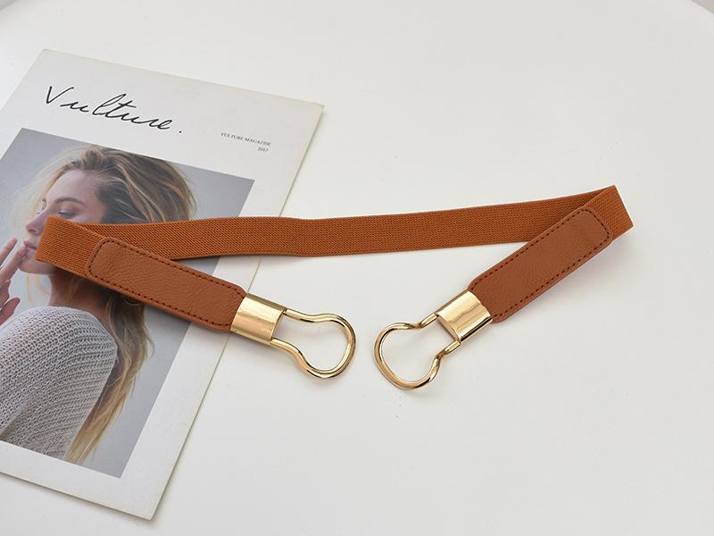 

Stretch Womens Chic Belt Elegant Faux Leather Design For Dresses And Wear Casual верблюд