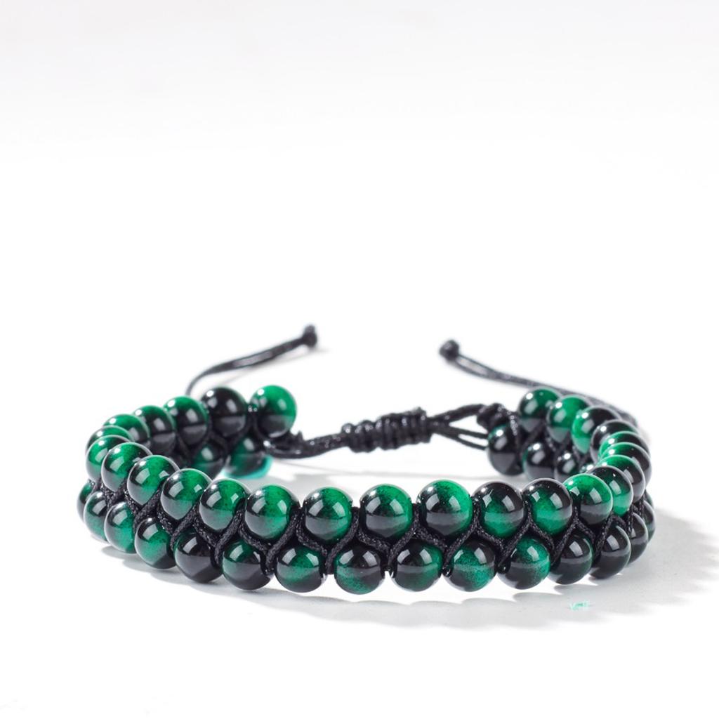 New Personality Trend Jewelry Bracelets Braided Bead Bracelets Bracelets Men's Dark Tiger's Eye Stone Bracelets