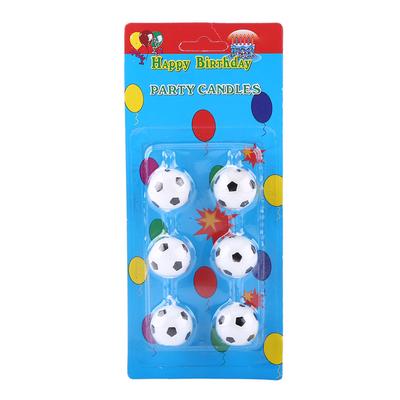 6 pezzi carino pallone da calcio calcio festa di compleanno torta candele decorazioni forniture per bambini