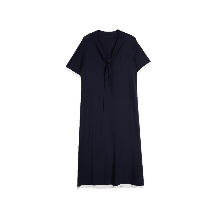 ELLE French Ribbon Minimalist Design Elegant Fashion Casual T-Shirt Dress Short Sleeve Dress Women Dresses EL51991