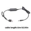 160cm USB 12V 12W Boost Power Cable Featuring LED Light Plastic Texture for Router Speaker LED Light Electronics
