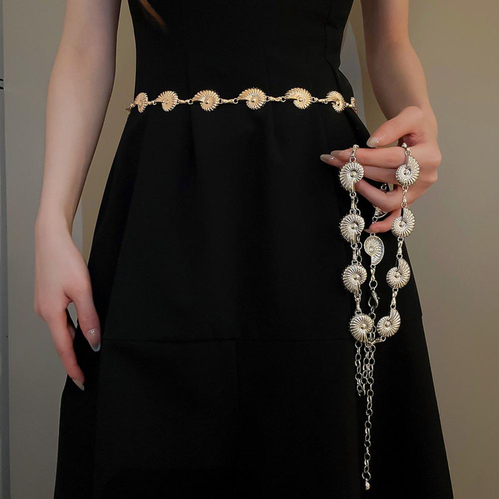 Sea Series Shell Conch Waist Chain Zinc Zinc Alloy Metal Shell Beach Body Chain Girls Couple Gift