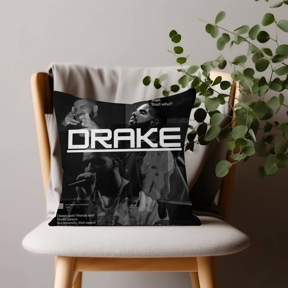 Singer DDrake For Hip Hop Personalized Pillow Cover Kids Bedroom Wild Party Decor Pillowcase kid Birthday shower Gift