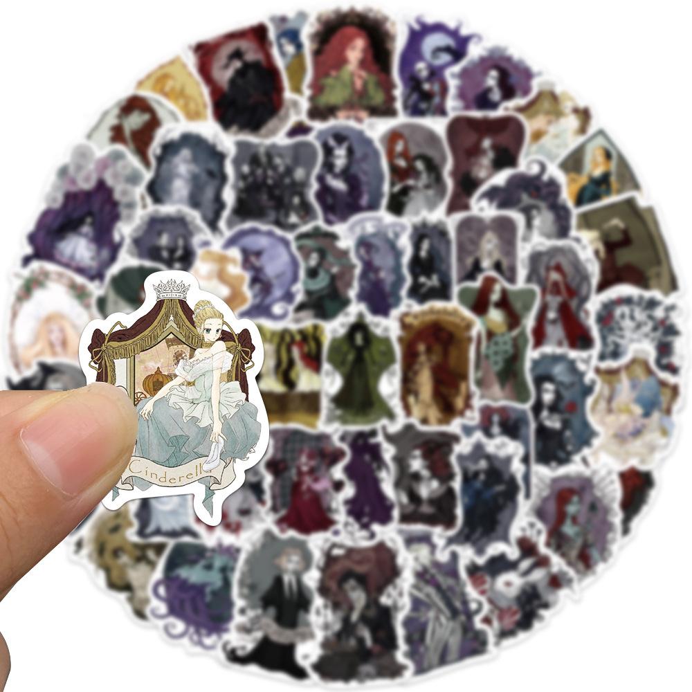 53 Pegatinas Graffiti de Bruja Estilo Gótico Maleta Guitarra Cuaderno Pegatinas Impermeables DIY