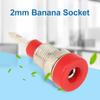 5 Pcs 2 mm Banana Socket Mixed Color Copper Panel Mount Socket with Binding Nut High Temperature Resist Banana Jack