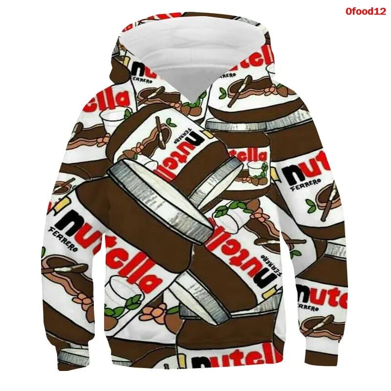 Frühling Herbst Popcorn Hoodies Kinder Macaron Print Jungen Mädchen Trainingsanzug Pommes Süßigkeiten Lustige Kleidung Obst 3D Druck Pullover Kinder Sweatshirts