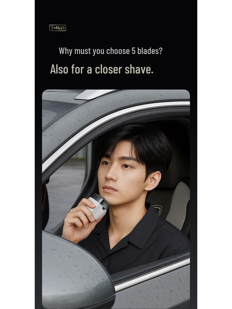 Magnetic Levitation Rechargeable Shaver with Digital Display - Washable Electric Razor for Men