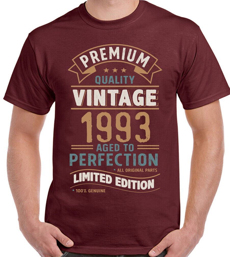 33rd Birthday T-Shirt 1993 Mens Funny 33 Year old Vintage Year Limited Edition XXXL