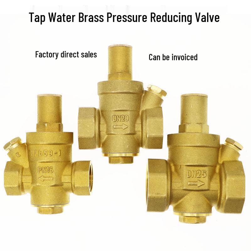 DN15 Adjustable 4-Point Household Water Pressure Reducing Valve for Heaters & Purifiers, 65-25 Pressure Range
