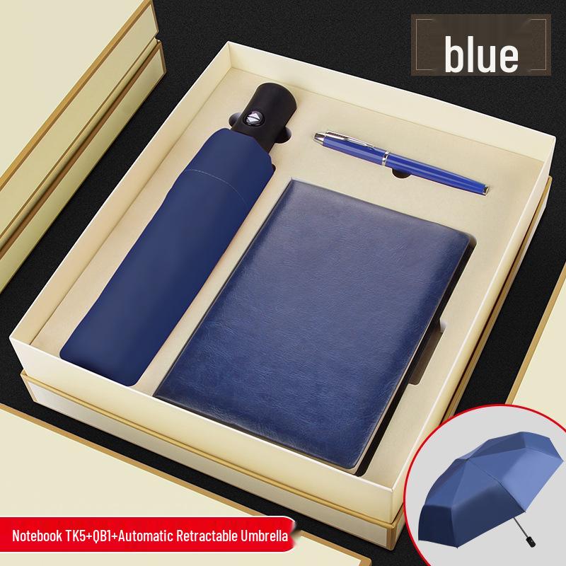 Custom Logo Business Gift Set: Umbrella, Notebook & Souvenir Box for Company Events gift set box + gift bag