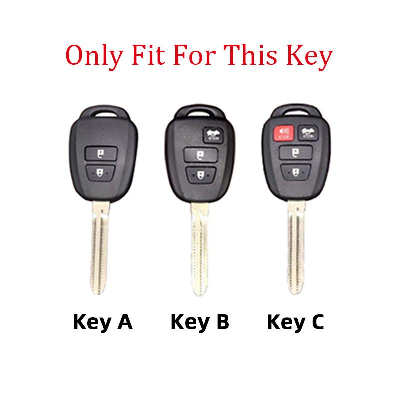Styling Mouldings Leather Car Key Case Cover for Toyota Rav4 MK4 Rav 4 Corolla Fielder Vitz Remote 2/3/4 Buttons Shell Fob Shell