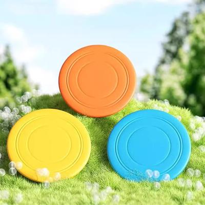Hund Frisbee Spielzeug Gummi Sicherer Hund Kauspielzeug Interaktives Hund Trainingsspielzeug für Mittelgroße Große Hunde Outdoor Apportieren Werfen und Fangen
