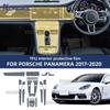 Automotive Interior Protective Film For Porsche Panamera 2017 2018 2019 2020 Transparent Sticker LHD RHD Door Panel Style A/B